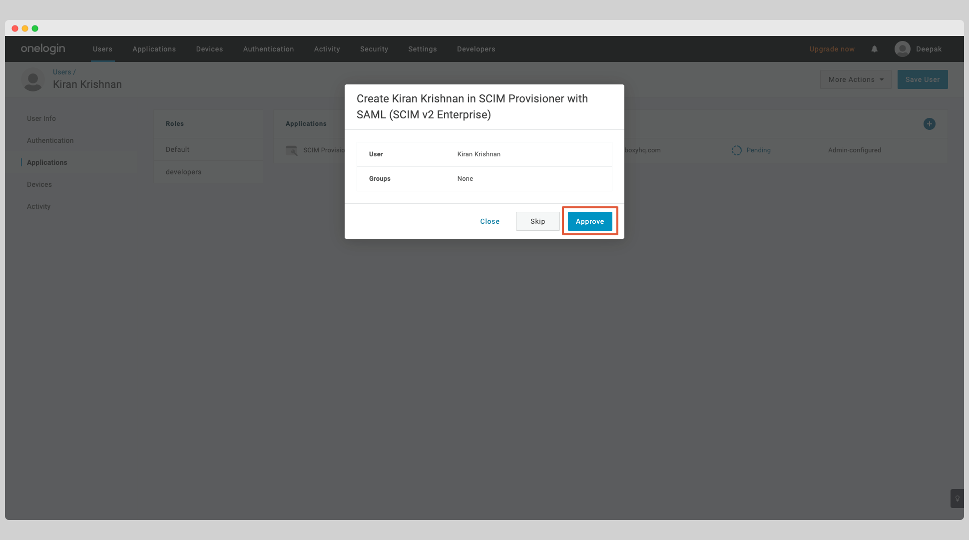 OneLogin SCIM Step 11